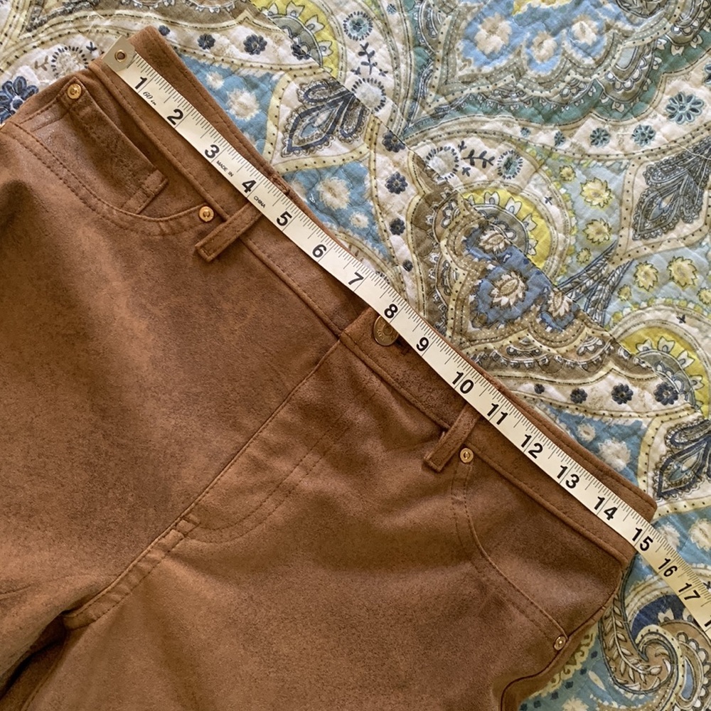 Chico’s faux suede look skinny pull-up stretchy pants XS - Picture 10 of 13